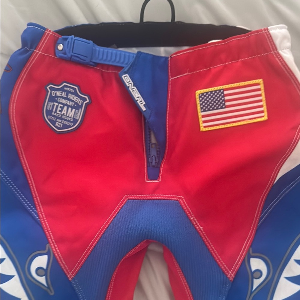 O'Neal Kids Racing Pants - Red and Blue
